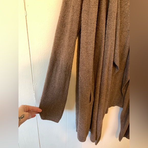 Barefoot Dreams Cozychic Lite Island Wrap Cardigan Style 903 Pockets Brown 2X - Picture 5 of 10